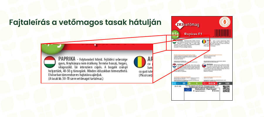 Vetőmag fajta leírása