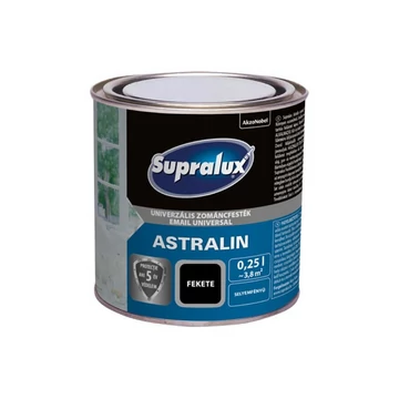 Supralux Astralin Univ. Zománcfesték - Selyemfényű fekete - 0,25 l - 82028