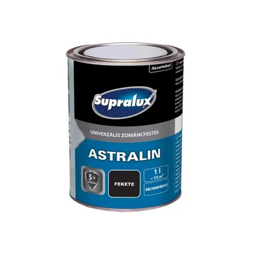 Supralux Astralin Univ. Zománcfesték - Selyemfényű fekete - 1 l - 82017
