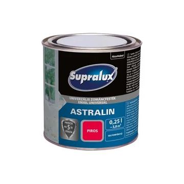 Supralux Astralin Univ. Zománcfesték - Selyemfényű piros - 0,25 l - 82031