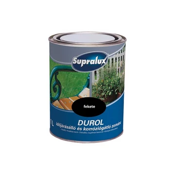 Supralux Durol időjárásálló zománc - Fekete - 1 l - 82038