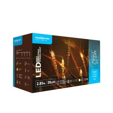 Modee Karácsonyi LED Dekorfény Jégcsapok Melegfehér elemes - 20 LED/2,85m/15cm - ML-C2013