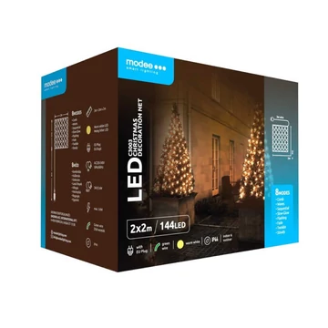 Modee Karácsonyi LED Fényháló melegfehér - 144 LED/2 x 2m - ML-C3003