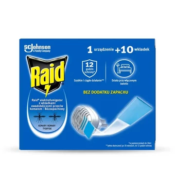 Raid lapkás szúnyogriasztó készülék + 10 db lapka