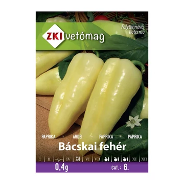 Bácskai fehér paprika vetőmag 0,4g ZKI vetőmag 