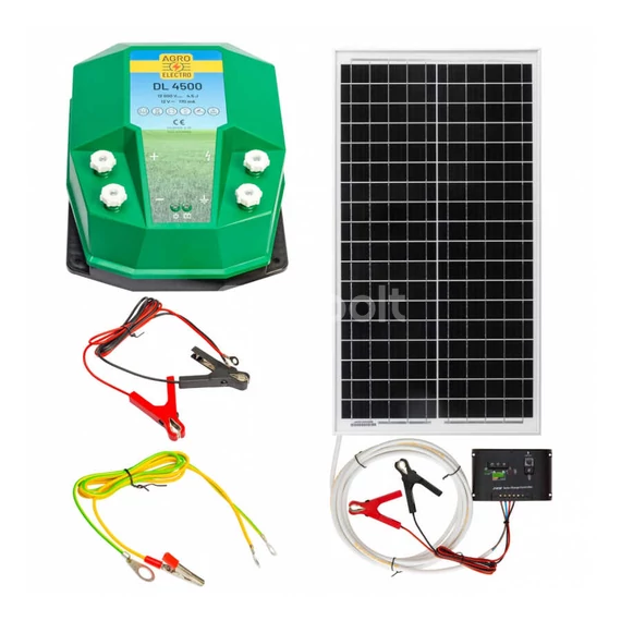 DL 4500 Villanypásztor Készülék - 12 V, 4,5 Joule Napelemes rendszerrel - AgroElectro - 80005