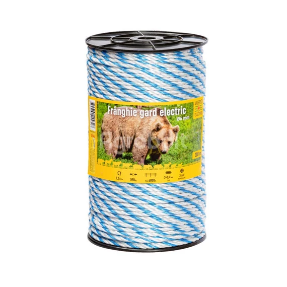 Villanypásztor kötél - 200 m - 590 kg - 2,3 Ω/m - 80032