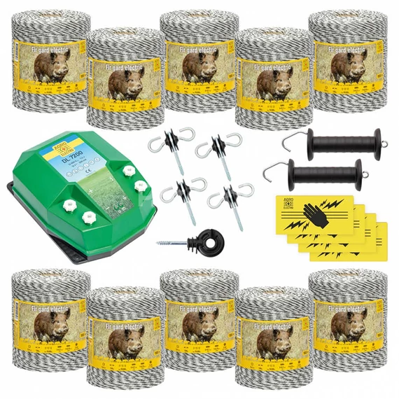 Villanypásztor alapcsomag vadállatok ellen 10000 m 7,2 Joule