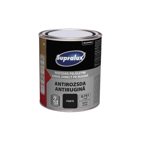 Supralux Antirozsda - Fekete(RAL9005) - 0,75 l - 82033