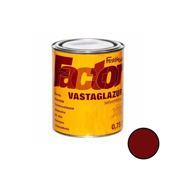 Factor Vastaglazúr selyemfényű - Paliszander - 0,75 l - 82074