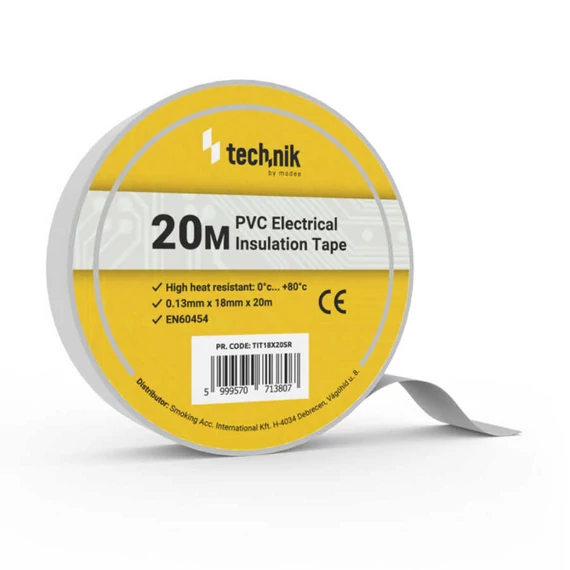 Technik - Szigetelőszalag 0,13mm x 18mm x 20m - Ezüst - 770015