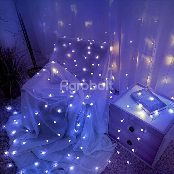 Karácsonyi fényfüzér 20 méteres, hidegfehér