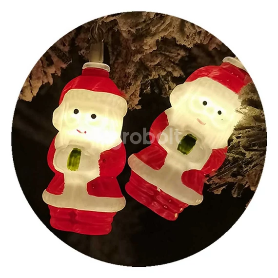 Modee Karácsonyi LED Dekorfény Mikulás Melegfehér elemes - 10 LED/1