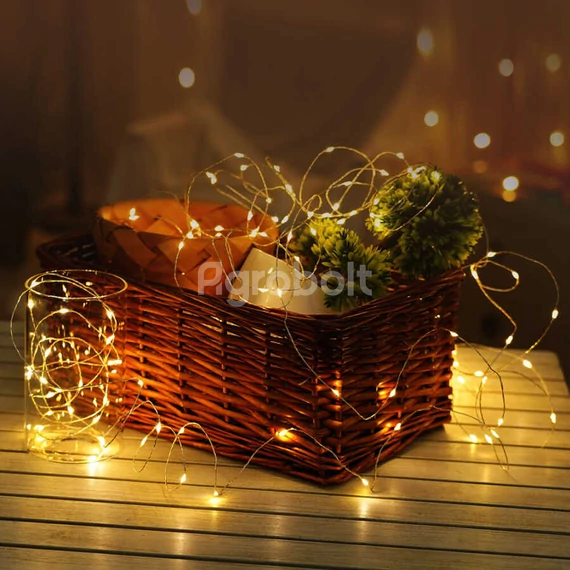 Modee Karácsonyi LED Fényfüzér Réz Melegfehér - 100 LED/10m/10cm