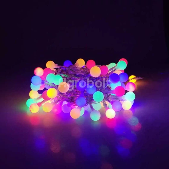 Karácsonyi LED Füzér Berry Plastic színes