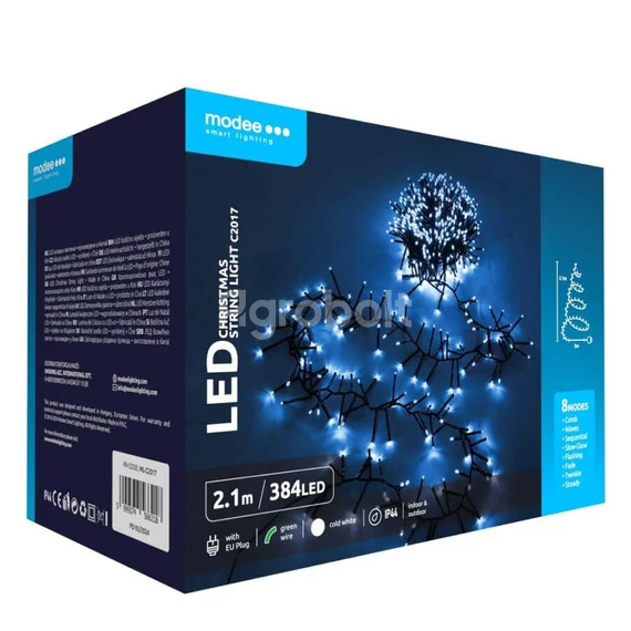 Modee Karácsonyi LED Fényfüzér Hidegfehér - 384 LED/2,1m - ML-C2017