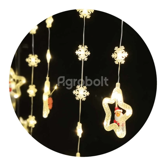 Modee Karácsonyi LED Dekorfény csillagok melegfehér - 110 LED/3 m