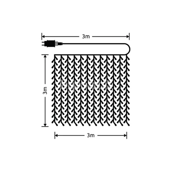 Modee Karácsonyi LED Fényfüggöny melegfehér - 300 LED/3m x 3m
