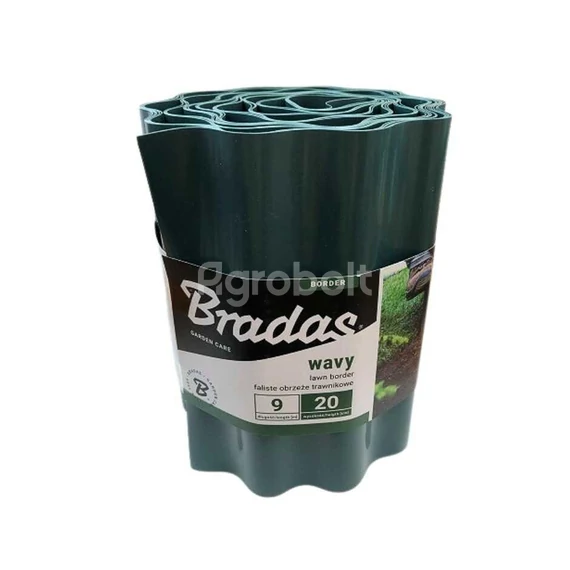 Ágyásszegély - 9 m x 20 cm - Sötétzöld - univ5201