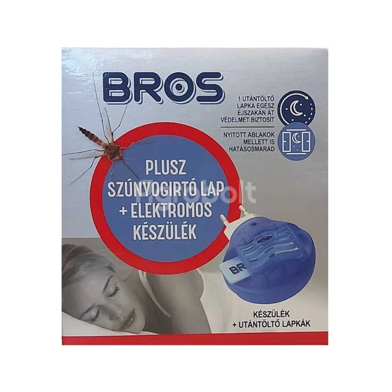 Bros szúnyogriasztó készülék + 10 lapka