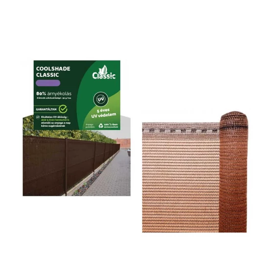 Árnyékoló háló 80% Coolshade - Barna - bela8500