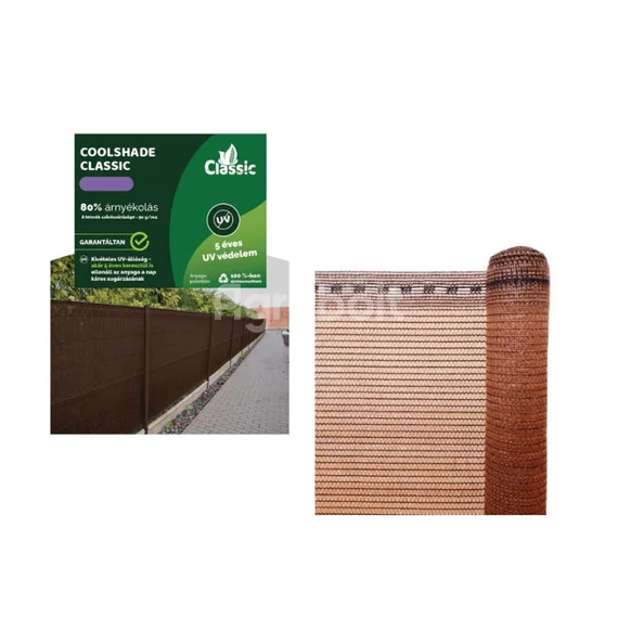Árnyékoló háló 80% Coolshade - Barna - bela8500