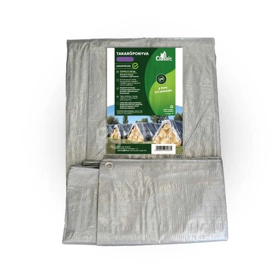 Vízálló takaróponyva 120g/m² - 2x3m - Ezüst
