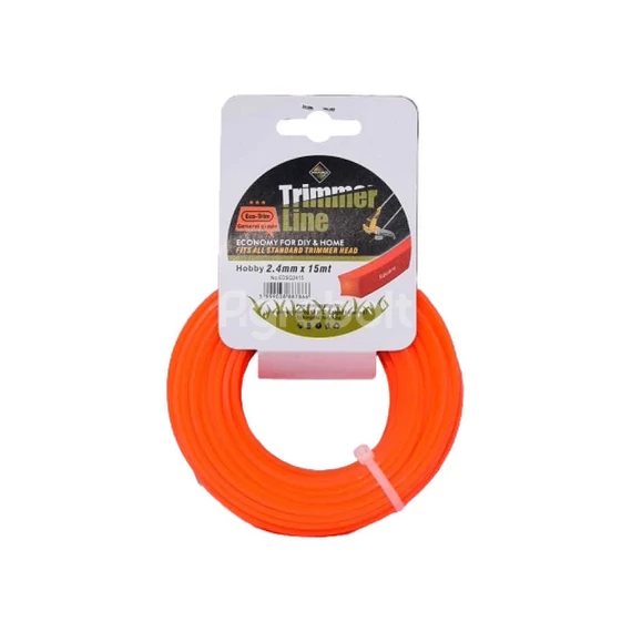 TrimmerLine Hobby Fűnyíró Damil - 2,4 mm x 15 m - Négyzet - vago5302