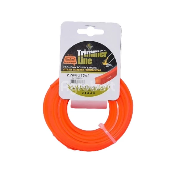 TrimmerLine Hobby Fűnyíró Damil - 2,7 mm x 15 m - Négyzet - vago5402