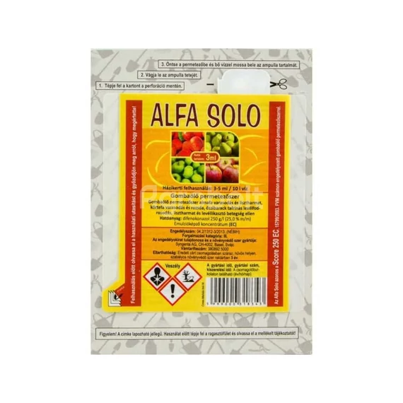 Alfa Solo(Score) gombaölő permetszer - 3 ml ampulla - alfa2801