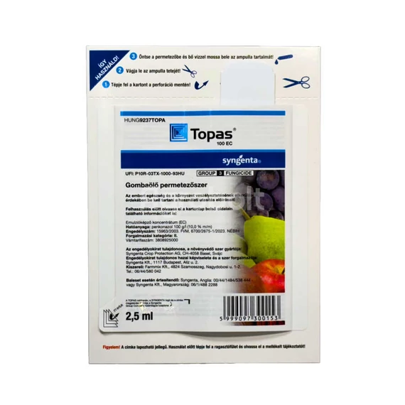 Topas 100 EC gombaölő permetszer 2,5 ml
