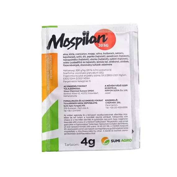 Mospilan 20 SG rovarölő permetszer - 4 g leveles - mosp1902