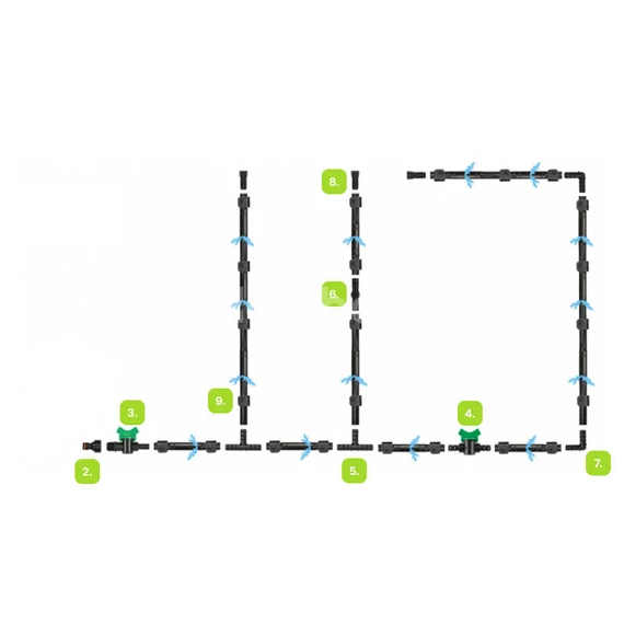 Bradas Csepegtető Öntöző szett összeállítási rajz