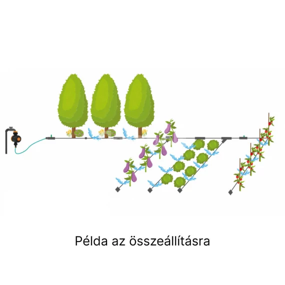 Bradas Csepegtető Öntöző szett - Water Flow Drip - összeállítás