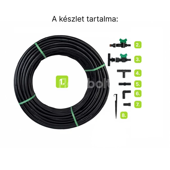 Bradas Csepegtető Öntöző szett - WaterDrip - 50m tartalma