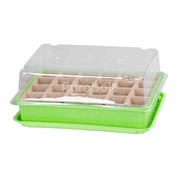 Palántanevelő mini melegház 27,5 x 20,5 x 7 cm