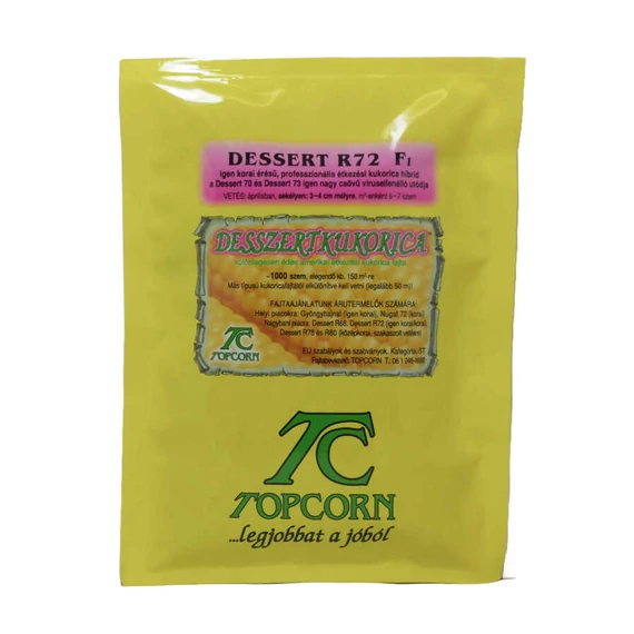 Csemegekukorica vetőmag Dessert R72 - 1000 szemes - Topcorn - tc72006