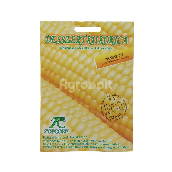 Csemegekukorica vetőmag Nugat 72 - 100 szemes - Topcorn - tc72002