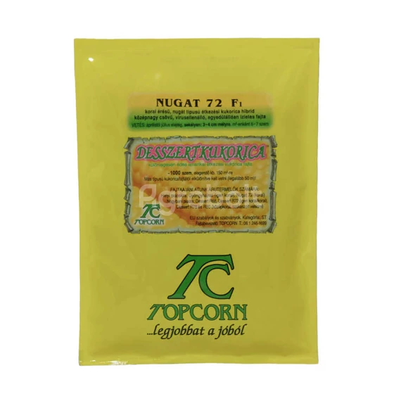 Csemegekukorica vetőmag Nugat 72 - 1000 szemes - Topcorn - tc72005