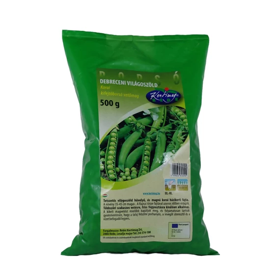 Korai kifejtőborsó vetőmag Debreceni világoszöld - 500 g - Rédei Kertimag - 70045