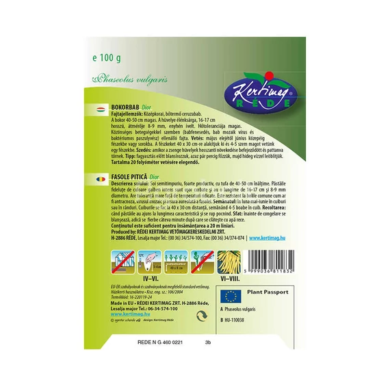 Bokorbab vetőmag Dior 100g