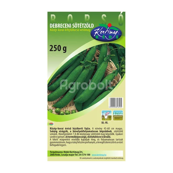 Borsó vetőmag Debreceni Sötétzöld 250g