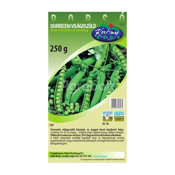 Borsó vetőmag Debreceni Világoszöld 250g
