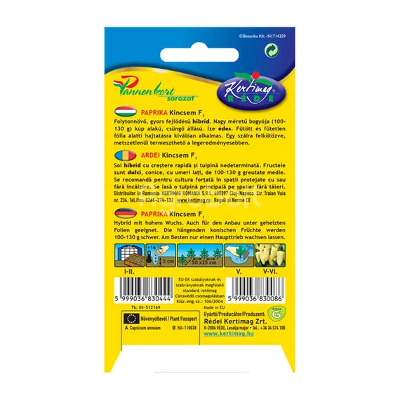 Kincsem F1 paprika vetőmag