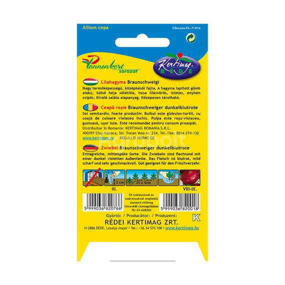 Lilahagyma vetőmag Braunschweigi 2g - Rédei Kertimag - információk