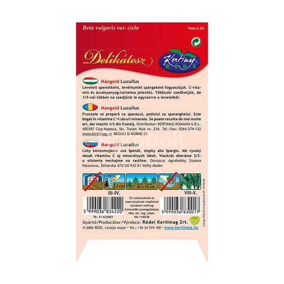 Mángold vetőmag 5g Rédei Kertimag