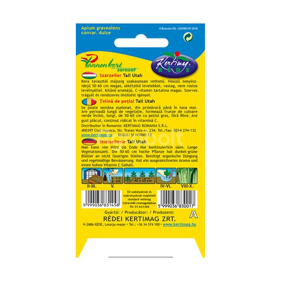 Szárzeller vetőmag 1g - Rédei Kertimag - információk