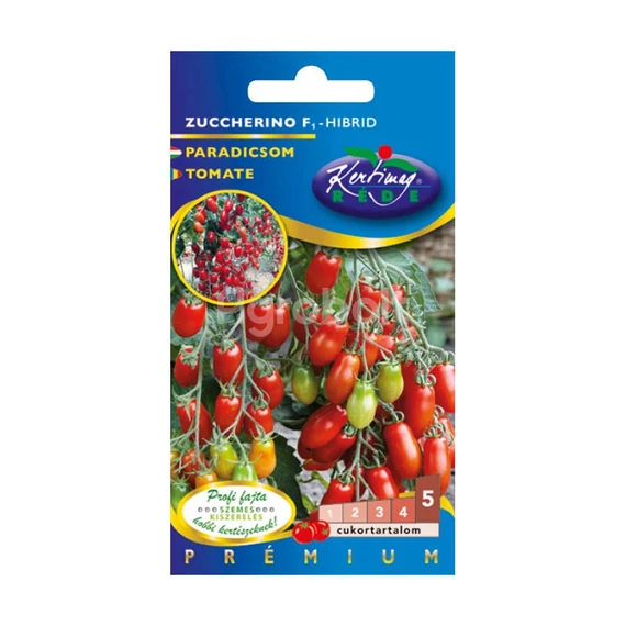 Zuccherino F1 hibrid  Paradicsom vetőmag 5 szem Rédei Kertimag
