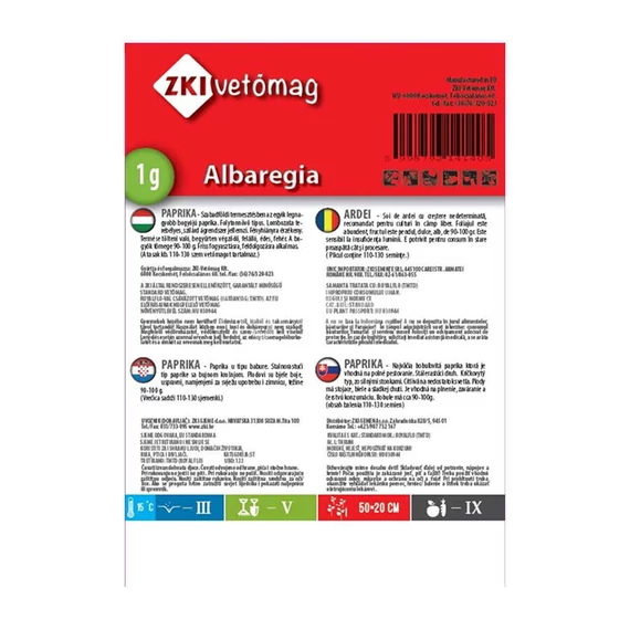 Albaregia paprika vetőmag 1g ZKI vetőmag