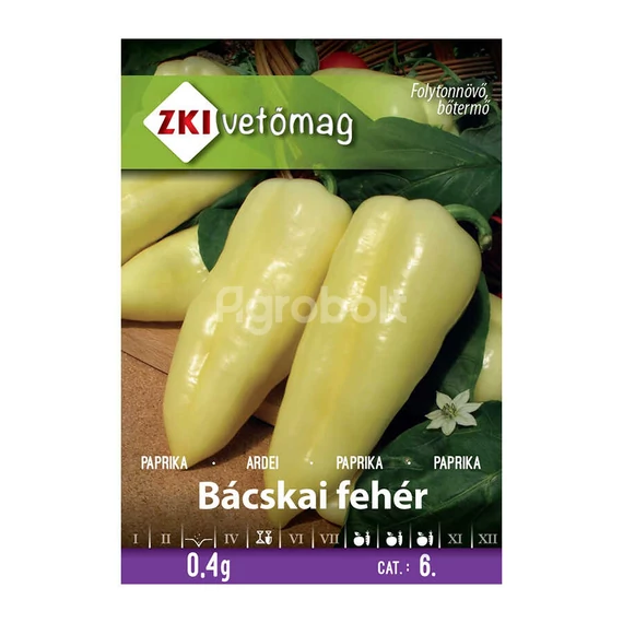Bácskai fehér paprika vetőmag 0,4g ZKI vetőmag 